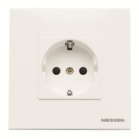 NIESSEN 2CLA228820N1101 2CLA228820N1101 N2288.2 BL NIESSEN B.enchufe 2P+T completa p.inf. BL